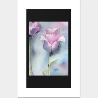 Watercolor Tulip Fine Art Painting1 Posters and Art